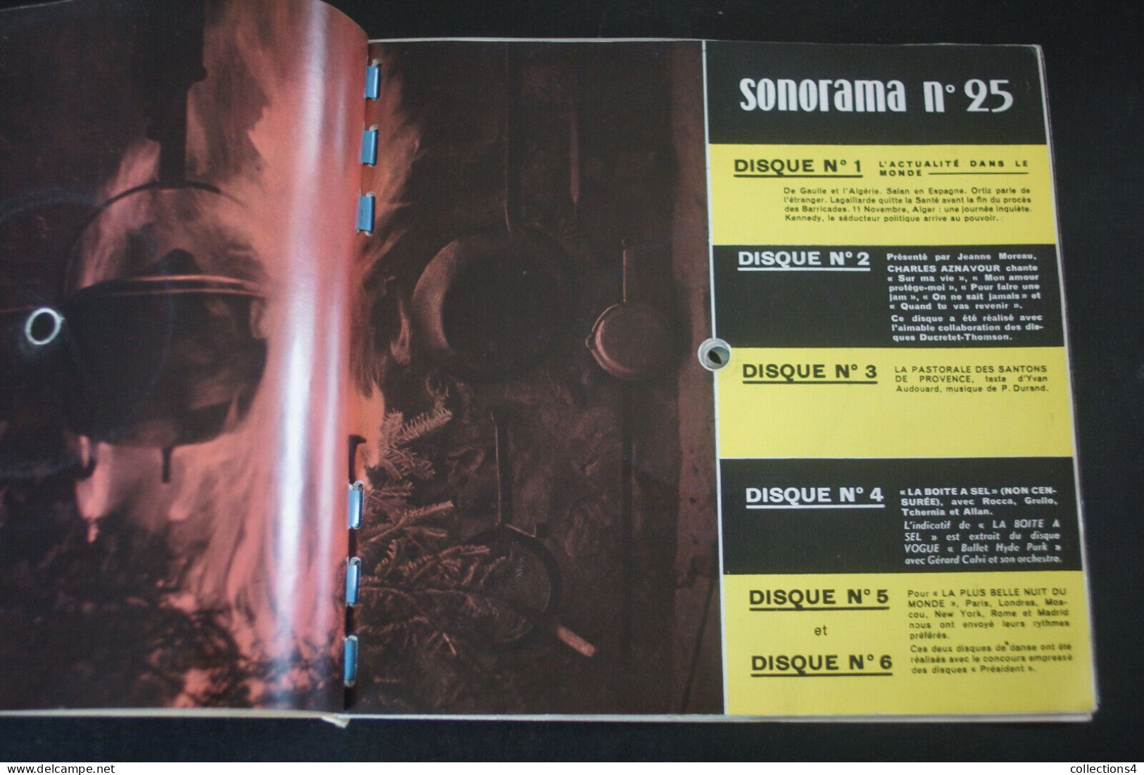 SONORAMA N°25 DEC 1960 AZNAVOUR.JEANNE MOREAU.BOURVIL.PETULA CLARK.PAUL NEWMAN  DE GAULLE KENNEDY ET + - Formatos Especiales