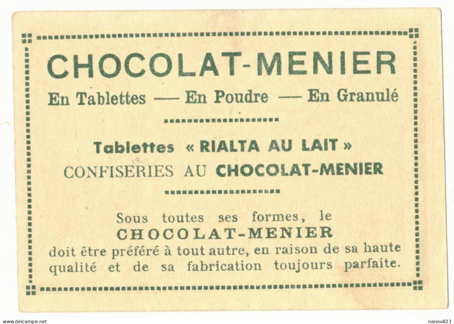 IMAGE CHROMO CHOCOLAT MENIER RIALTA N° 245 ITALIE ROME TOMBEAU DU SOLDAT INCONNU ARCHITECTURE PATRIMOINE SACELLUM - Menier