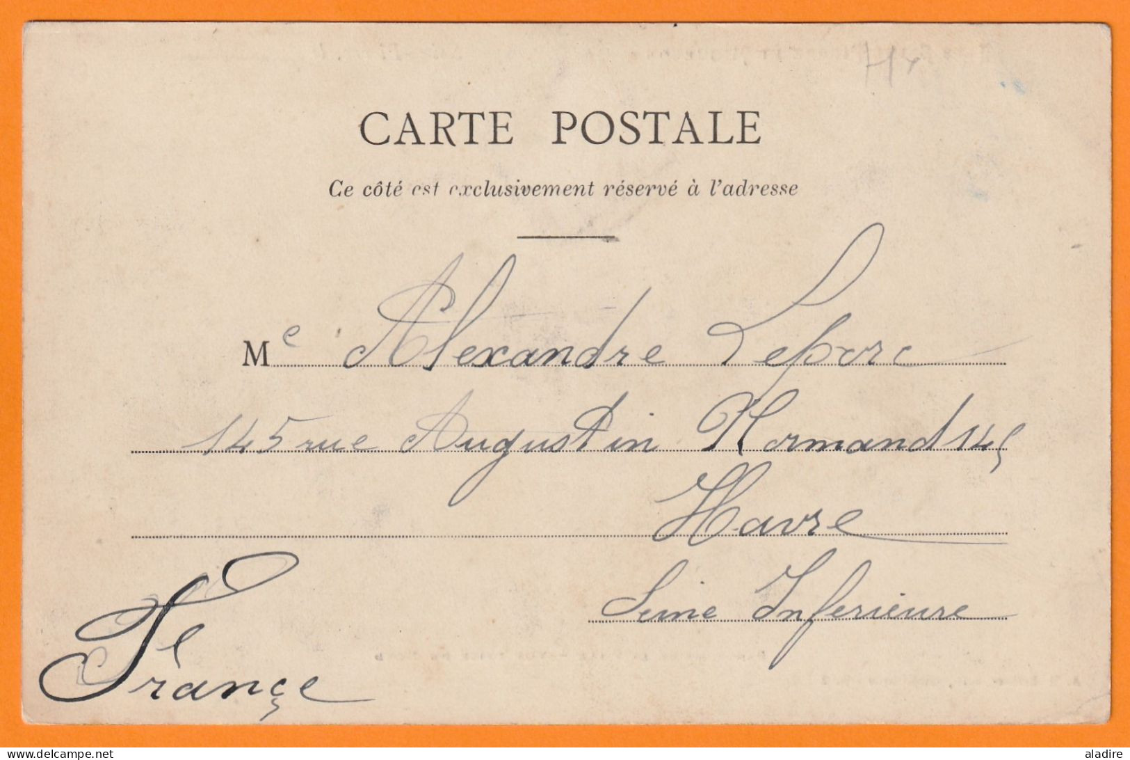 1907 - SPM - Timbre à 5 Centimes Groupe Sage Sur CP Colorisée Vers Le Havre - Panorama De La Ville Vue Du Nord - Lettres & Documents