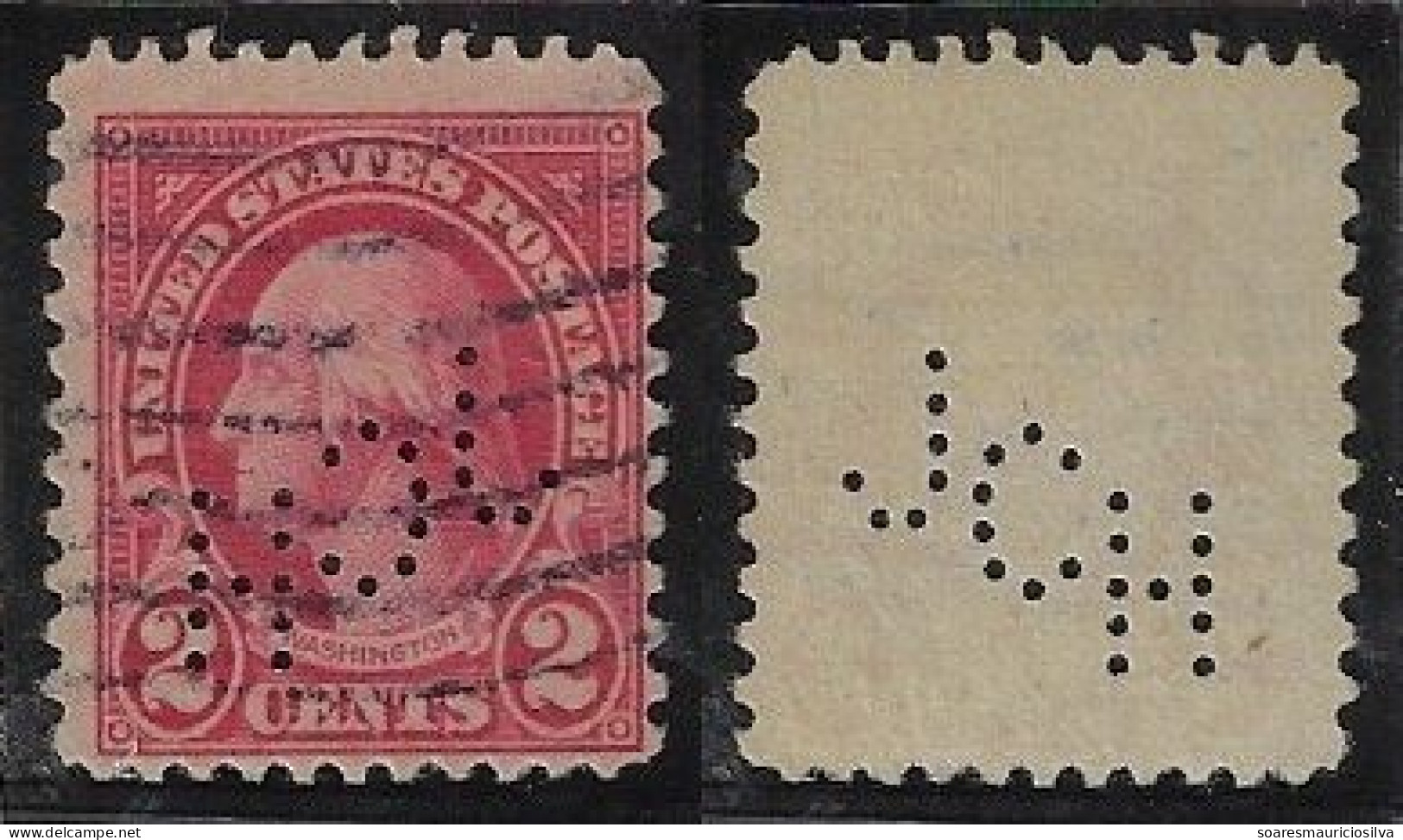 USA United States 1922/1940 Stamp With Perfin JCH By John C. Hoof Company From Chicago Lochung Perfore - Perforés