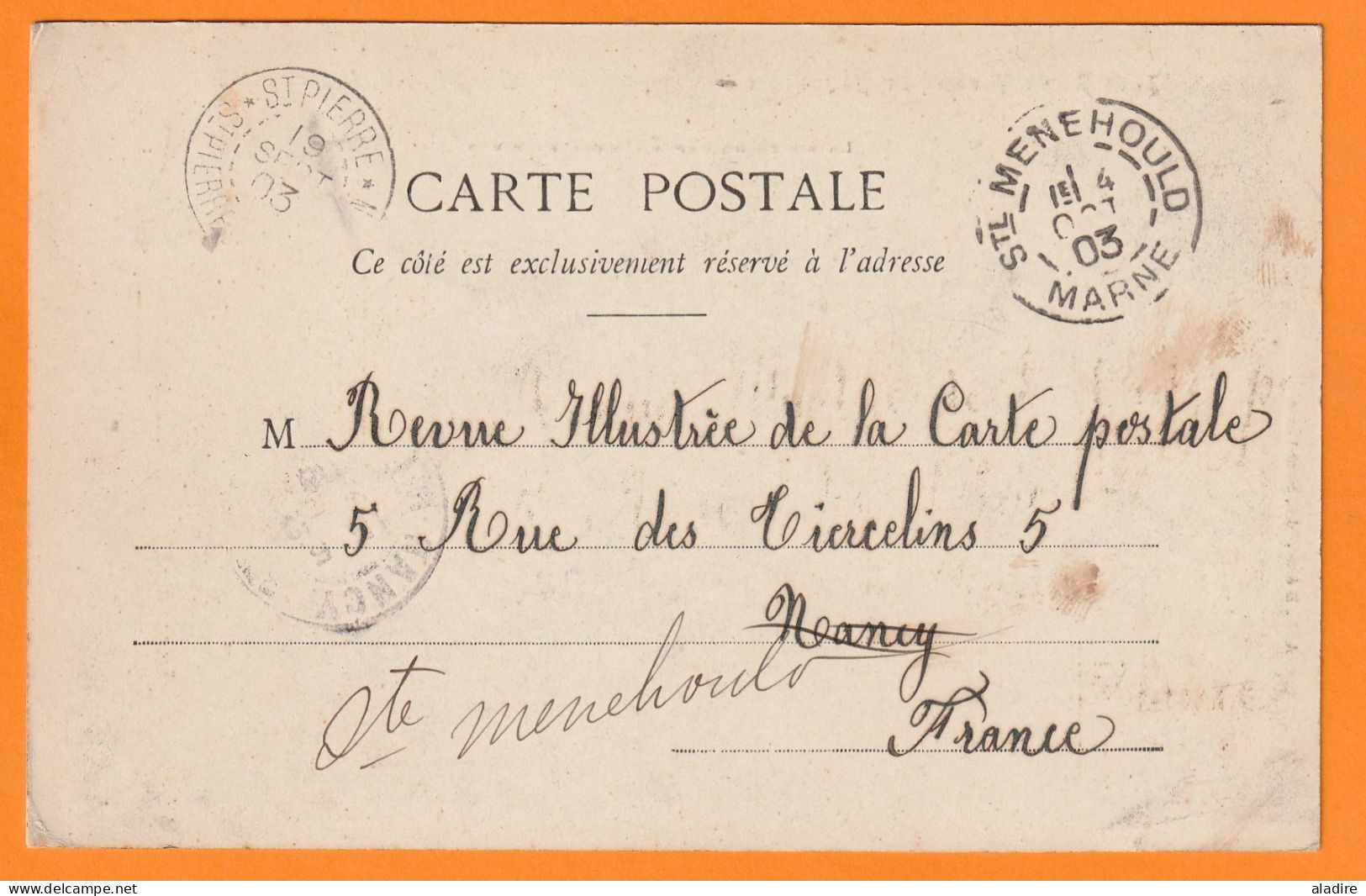 1903 - SPM - Timbre à 10 Centimes Groupe Sage Sur CP Vers NANCY - La Route Du CAP A L'AIGLE En Hiver - Cartas & Documentos