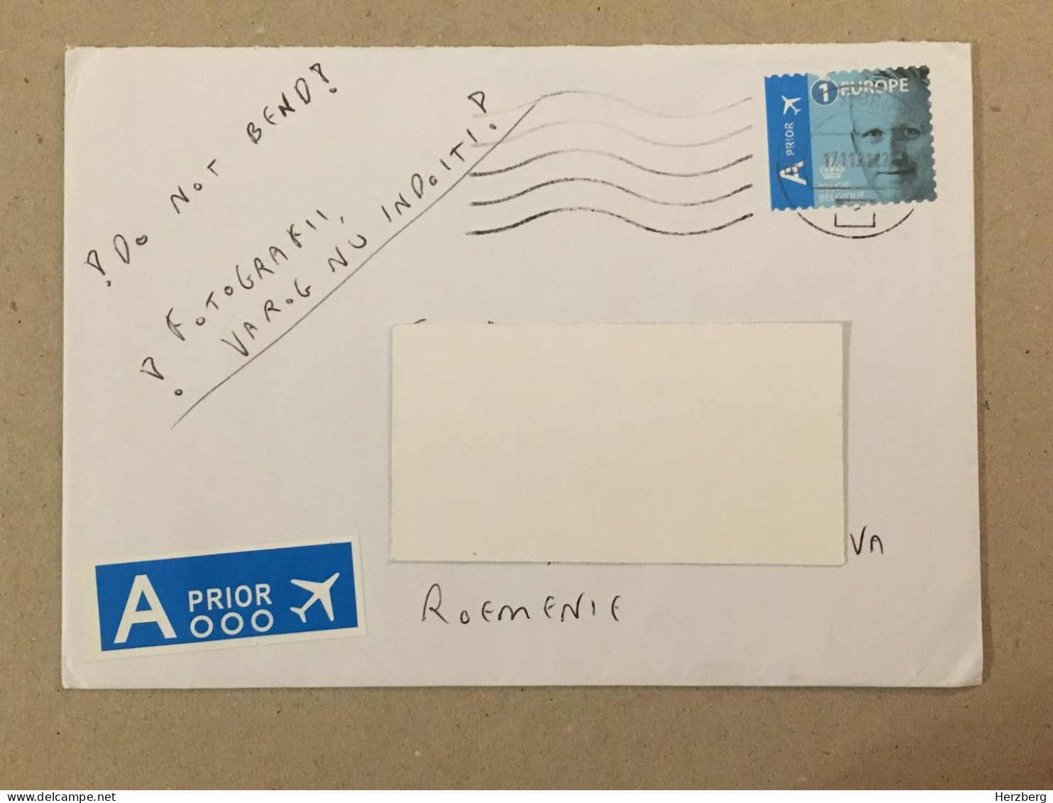 Belgie Belgique Used Letter Stamp On Cover Priority Philippe Of Belgium King Stamp 2021 - Other & Unclassified