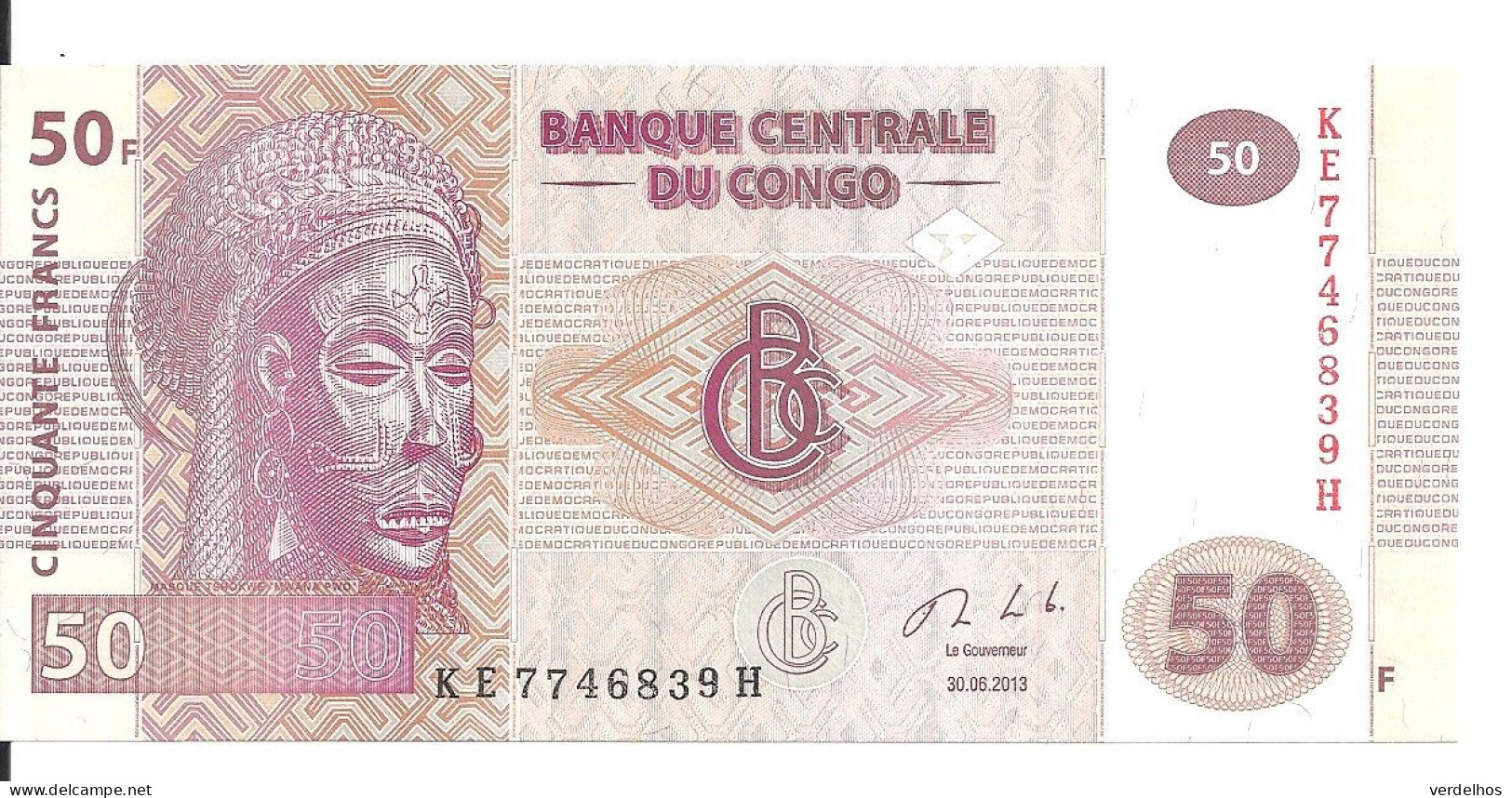 CONGO 50 FRANCS 2013 UNC P 97A - Non Classés