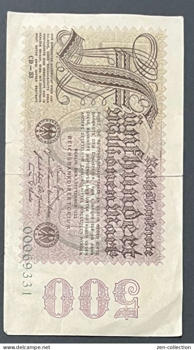 (big Tear) Color 50 BILLION WW2 Germany Nazi Propaganda FORGERY Overprint On Genuine 1923 Banknote Fine (big Tear) - Andere & Zonder Classificatie