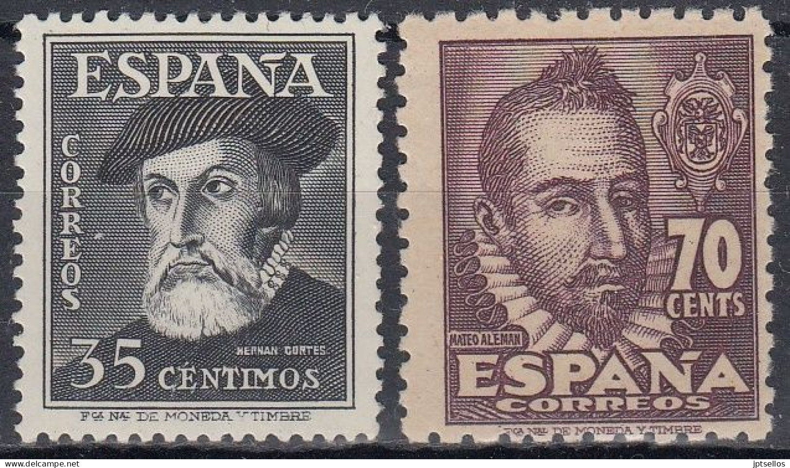 ESPAÑA 1948 Nº 1035/1036 NUEVO SIN FIJASELLOS - Neufs