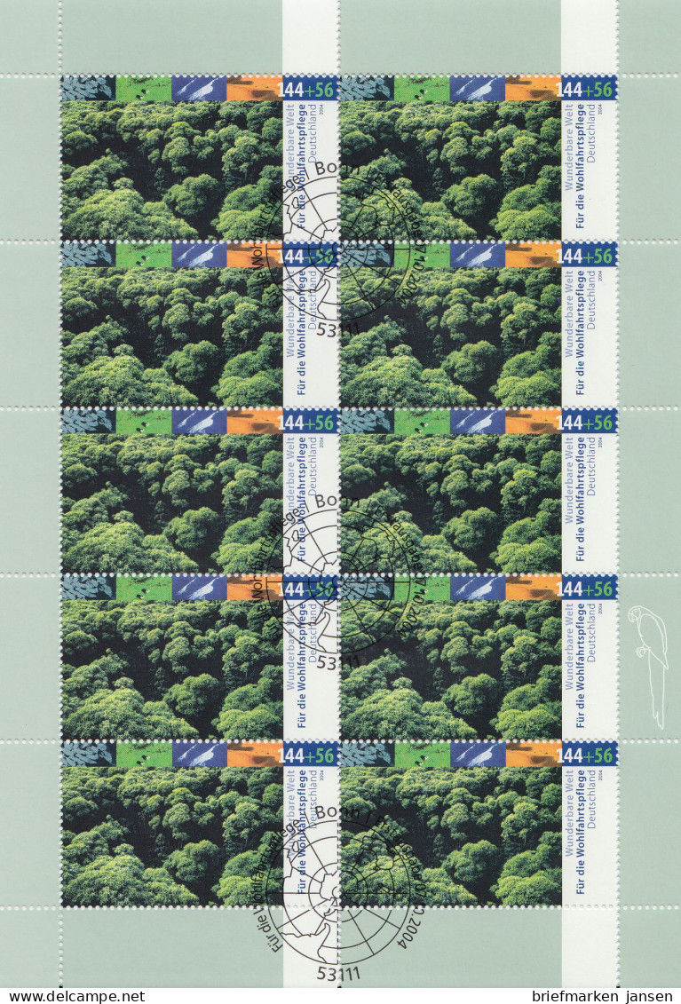 D,Bund Mi.Nr. Klbg. 2427 Wohlfahrt Wund. Welt - Tropen, Regenwald (m.10x2427) - Sonstige & Ohne Zuordnung