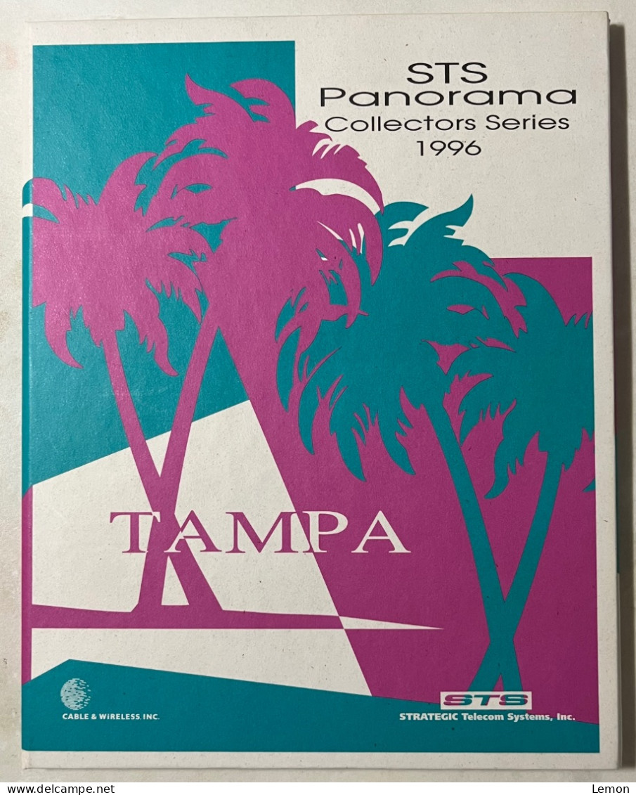 Mint USA UNITED STATES America STS Prepaid Telecard Phonecard, STS Panorama TAMPA, Set Of 3 Mint Cards In Folder - Andere & Zonder Classificatie