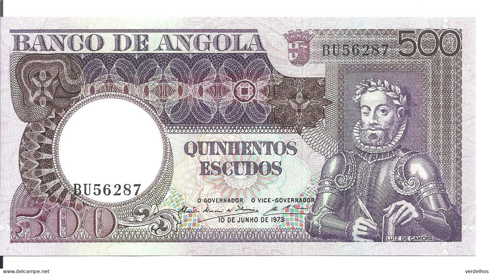 ANGOLA 500 ESCUDOS 1973 UNC P 107 - Angola