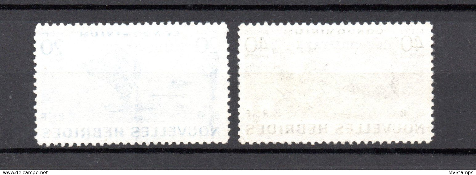 New Hebrides 1953 Old Overprinted Postage-due Stamps (Michel P 33/4) Unused/no Gum - Timbres-taxe