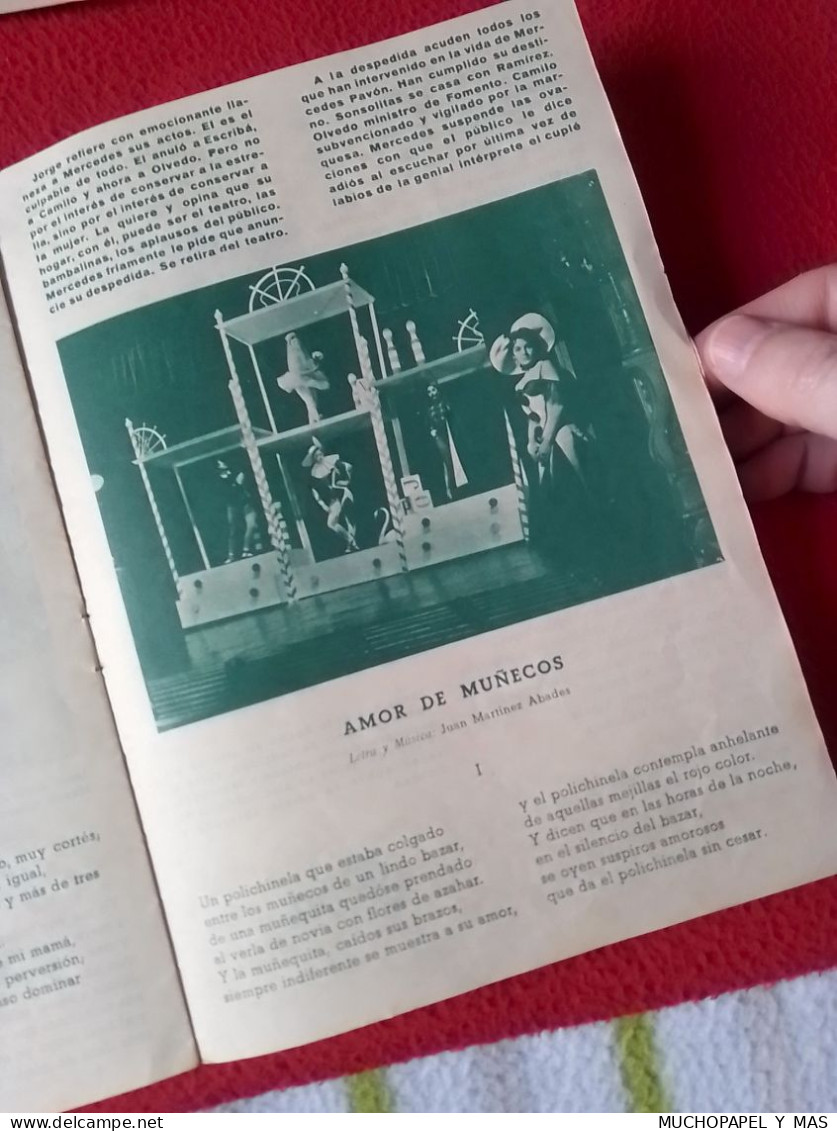 ANTIGUA REVISTA O SIMIL ARGUMENTO Y CANCIONERO AQUELLOS TIEMPOS DEL CUPLÉ POR LILIAN DE CELIS..ACTRIZ CINE..SPAIN.. - [4] Themen