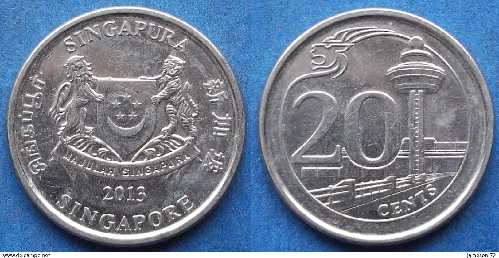 SINGAPORE - 20 Cents 2013 "Changi Airport" KM# 347 Independent (1965) - Edelweiss Coins - Singapore