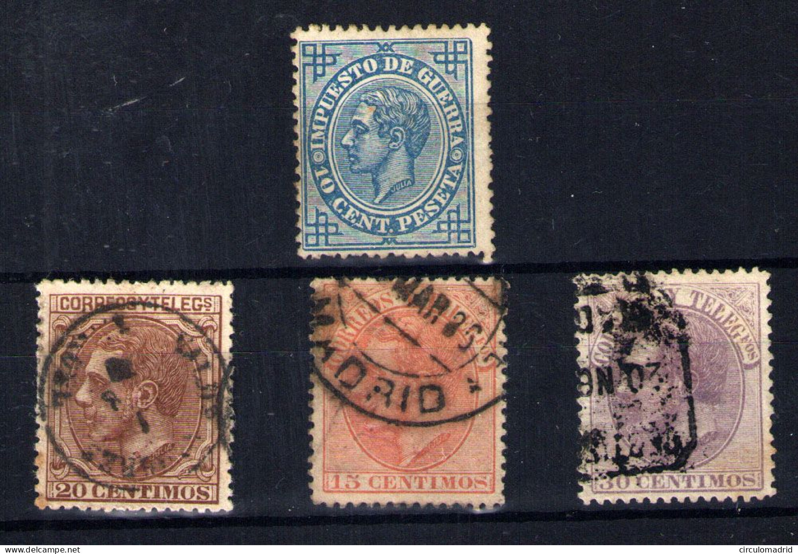 España Nº 184,203,210/11. Años 1876-82 - Gebraucht