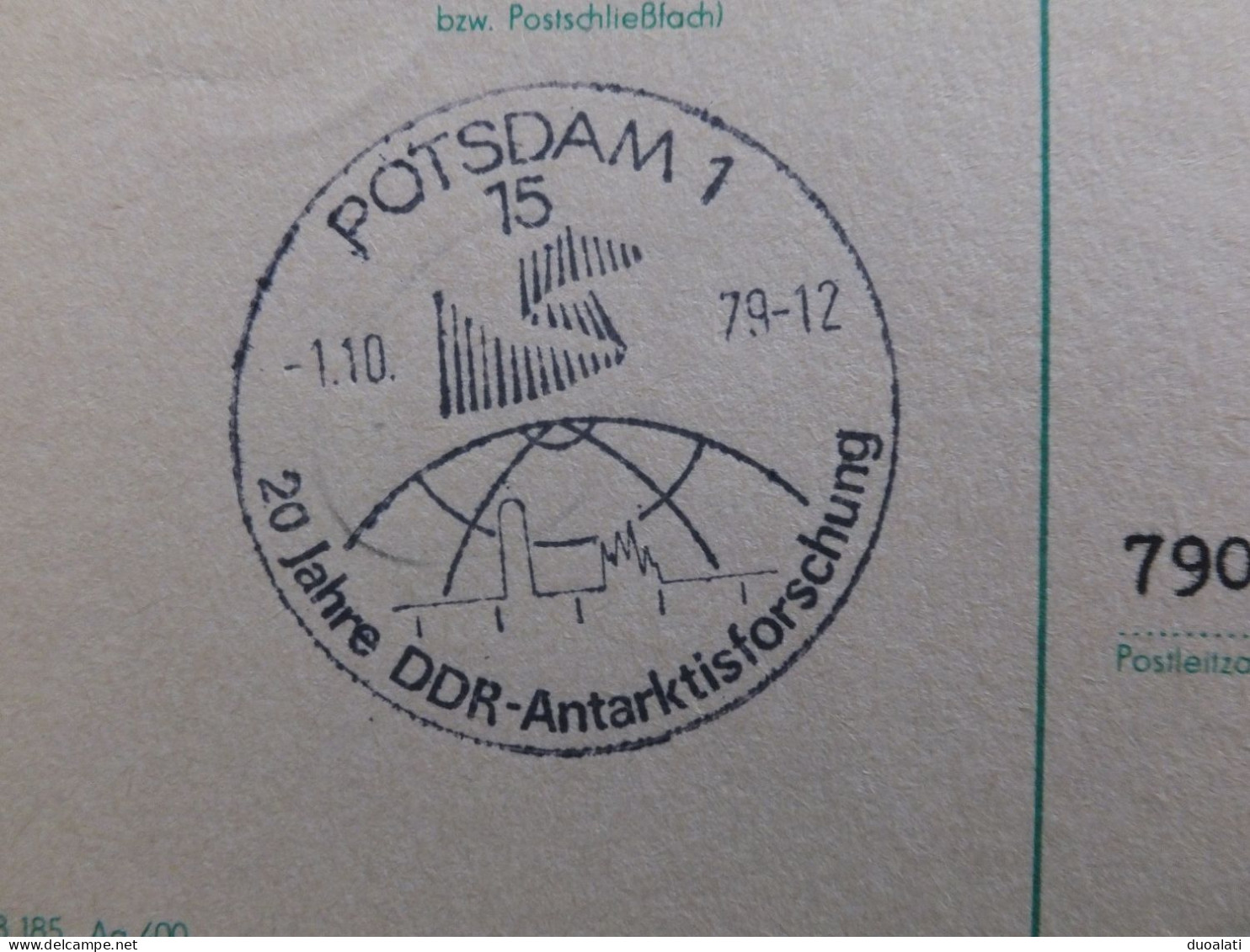 DDR GDR Germany 1979 Stationery 20 Years Of GDR Antarctic Research Ganzsache 20 Jahre DDR Antarktisforschung Postdam - Cartes Postales - Oblitérées