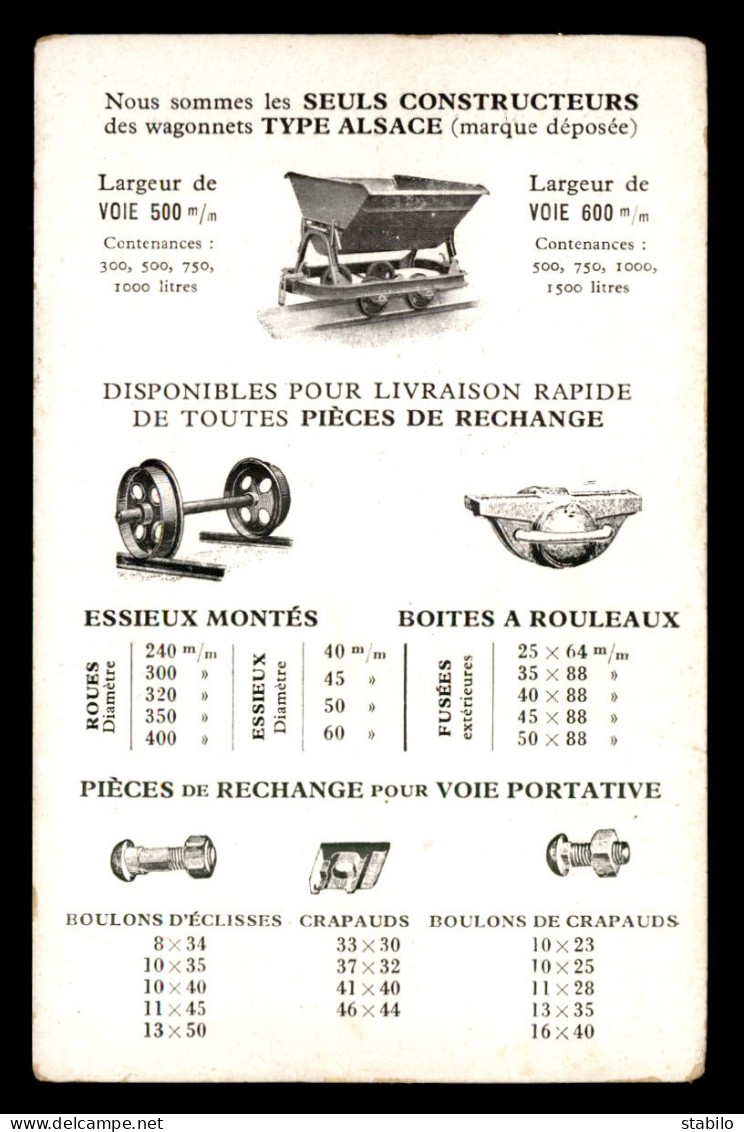 67 - SCHILTIGHEIM - CARTE PUBLICIATIRE DES ETS DE CONSTRUCTIONS MECANIQUES, 18 RUE DE LA GLACIERE - Schiltigheim