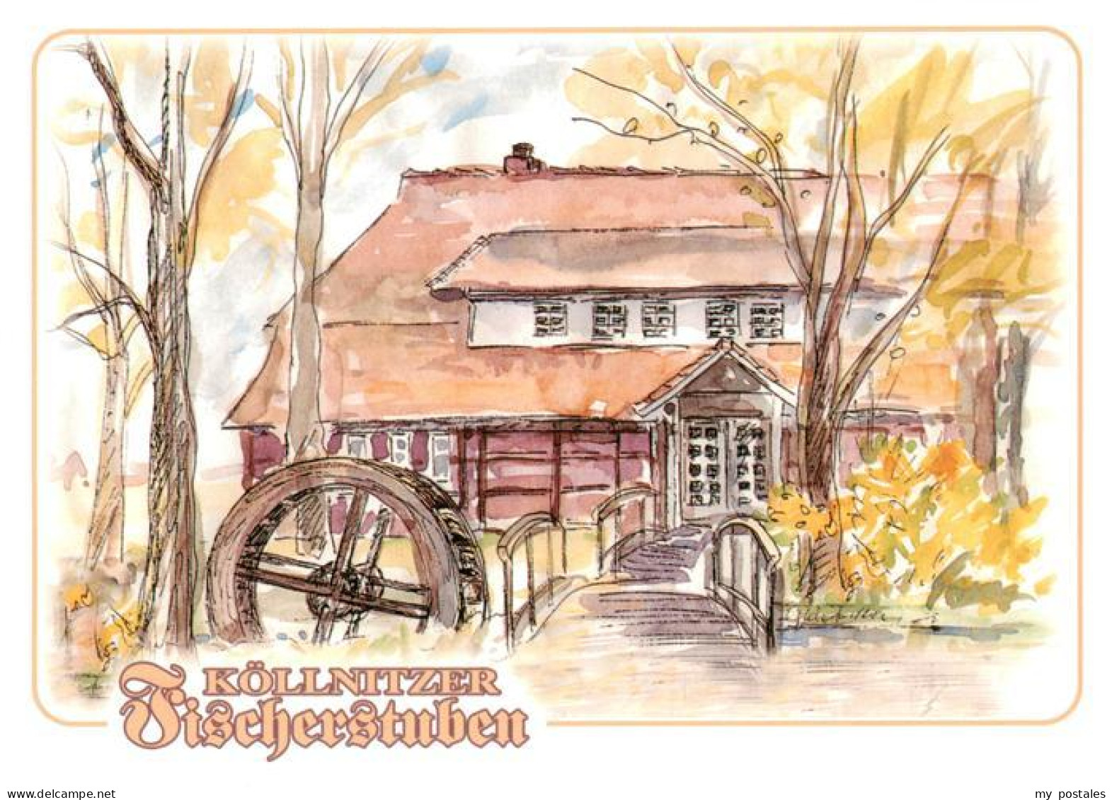 73957965 Gross_Schauen Koellnitzer Fischerstuben Aquarell - Storkow