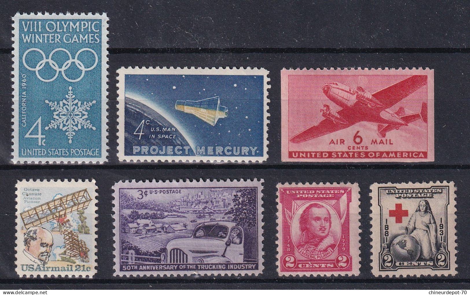 OLYMPIC WINTER GAMES CALIFORNIA 1960 PROJECT MERCURY.. NEUFS AVEC CHARNIERE * - Nuevos