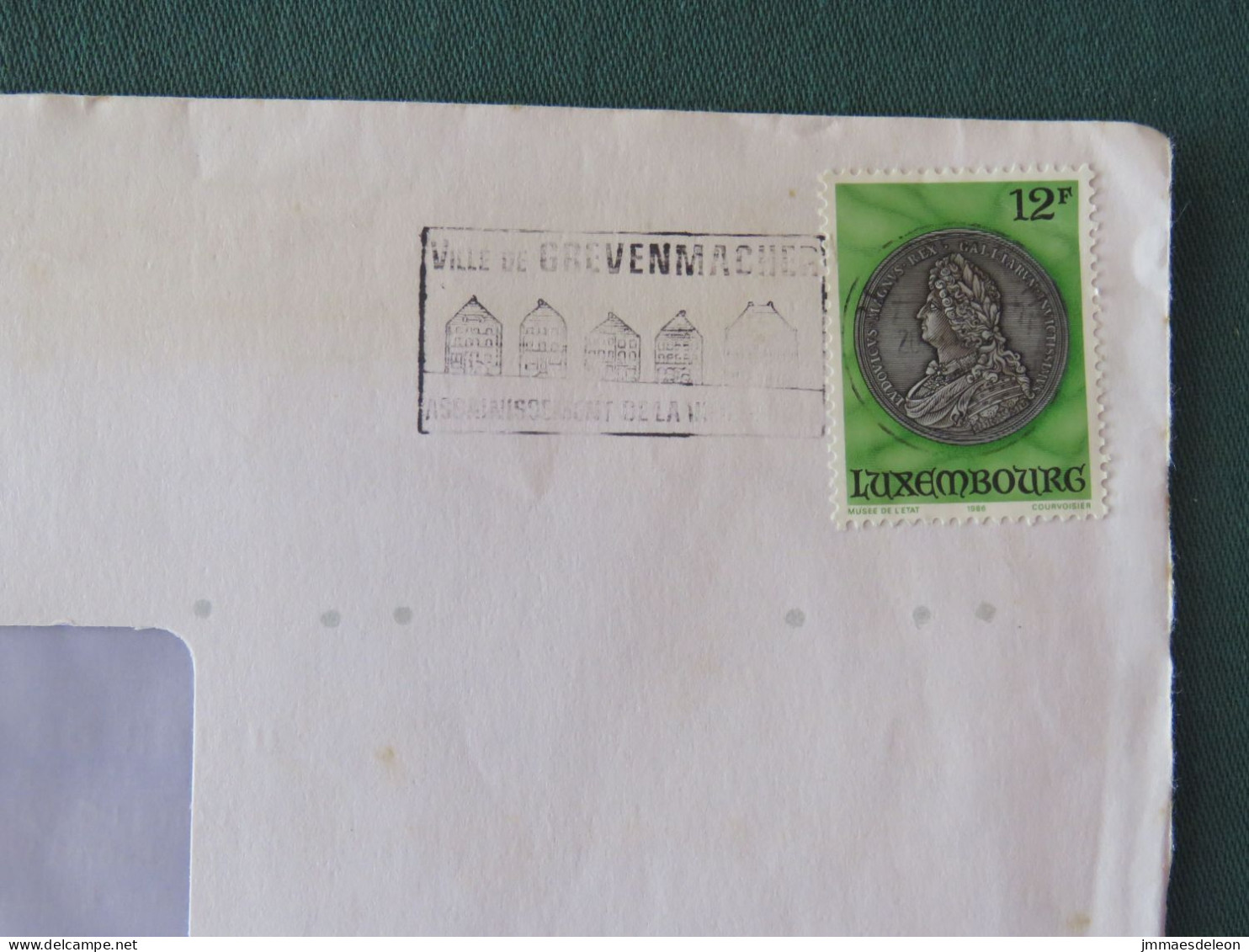 Luxembourg 1986 Cover Grevenmacher - Coin - Covers & Documents