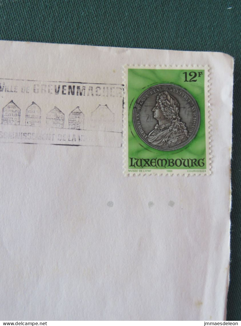 Luxembourg 1986 Cover Grevenmacher - Coin - Lettres & Documents