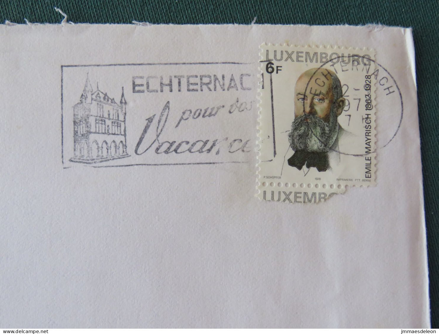 Luxembourg 1978 Cover Echternacht (slogan) - Emile Mayrisch - Cartas & Documentos