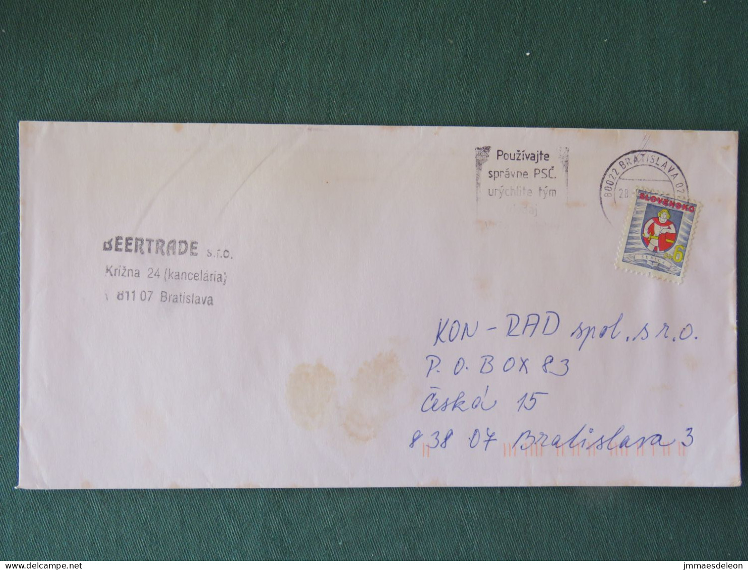 Slovakia 2000 Cover Local - Arms - Briefe U. Dokumente