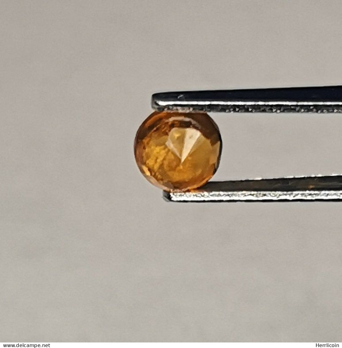 Grenat Hessonite Gemme naturelle du SRI-LANKA - Rond 0.76 Cts - 5 x 3 mm