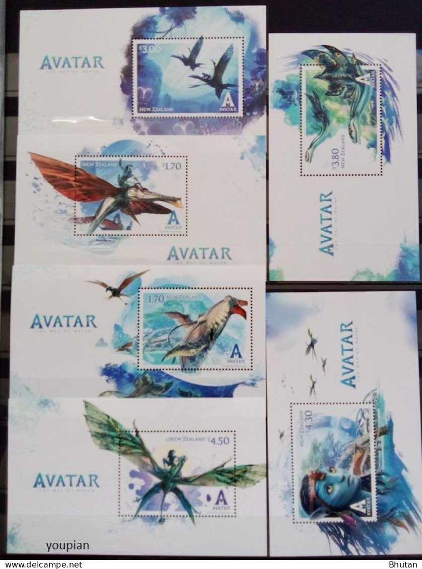 New Zealand 2023, Avatar, Six MNH Unusual S/S - Unused Stamps