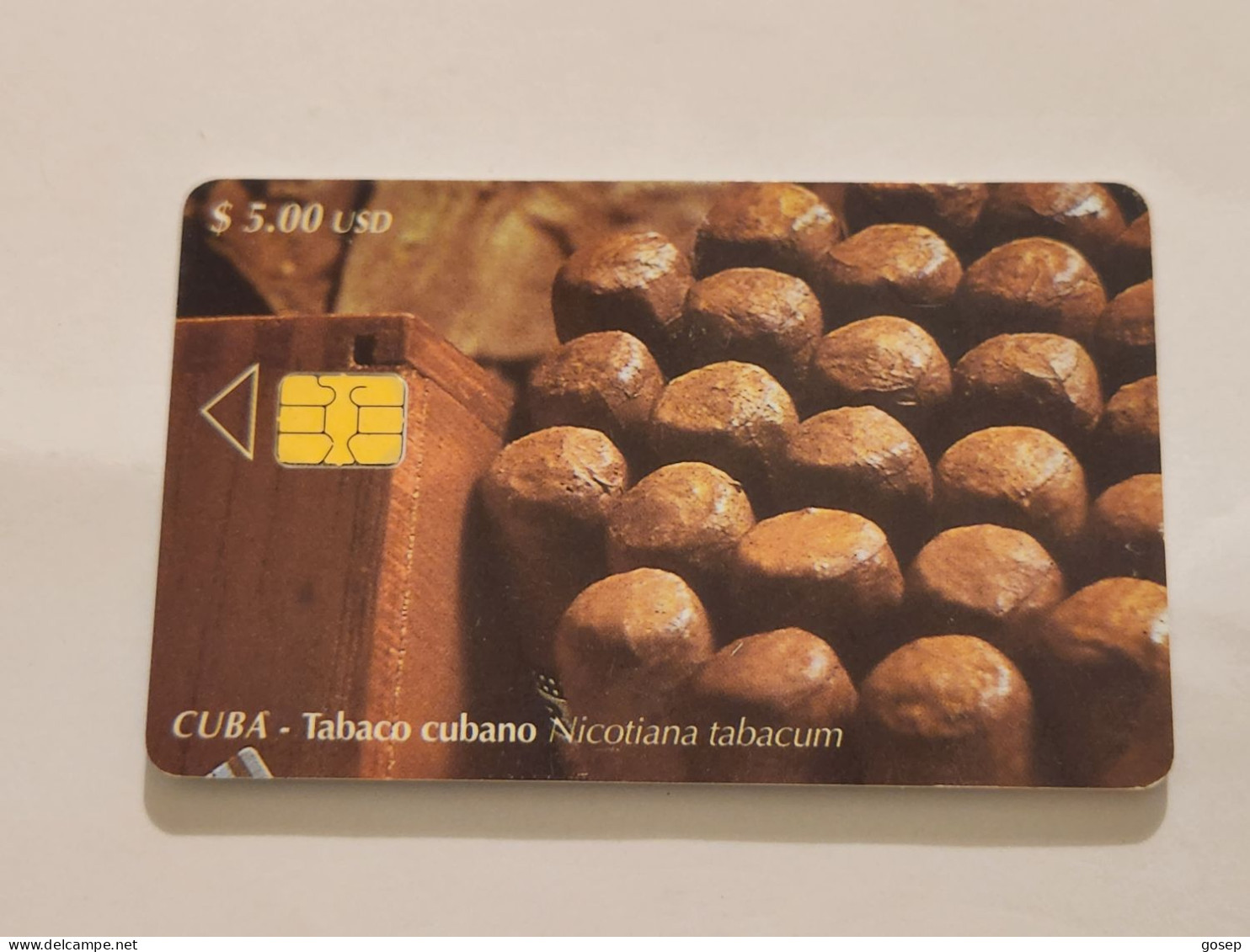 CUBA-(CU-ETE-0162B)-Tabaco Cubano-(32)-($5.00)-(0006156703)-used Card+1card Prepiad Free - Cuba