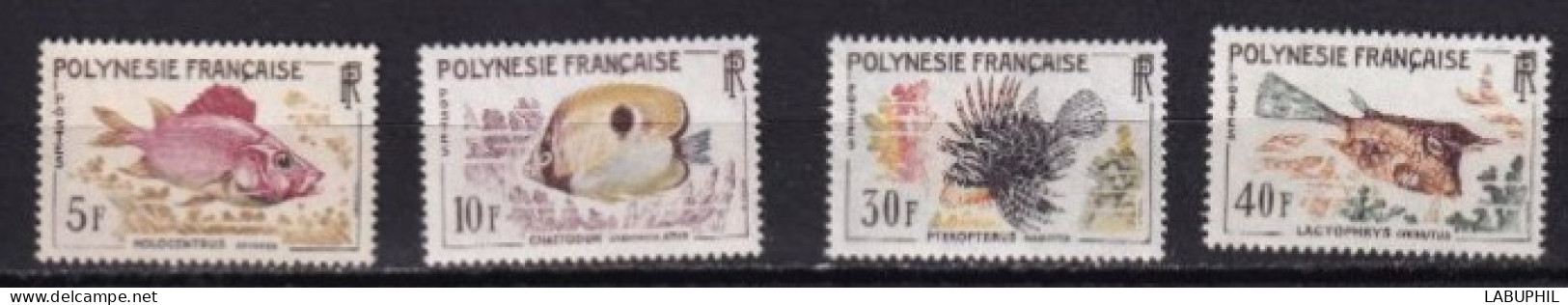 POLYNESIE FRANCAISE NEUF MNH ** 1962 Poissons Faune - Unused Stamps