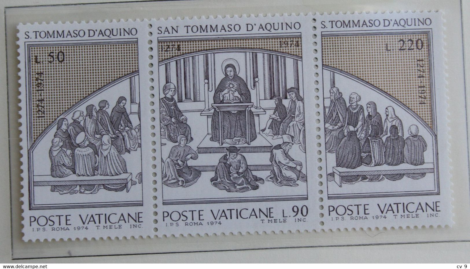 Thomas Van Aquino 1974 Mi 640-642 Yv 576-578 POSTFRIS MNH ** VATICANO VATICAN VATICAAN - Unused Stamps