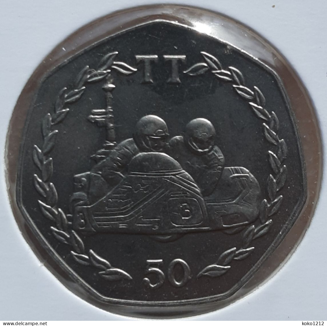 Isle Of Man 50 Pence 1984 TT Races AA Die - Isle Of Man