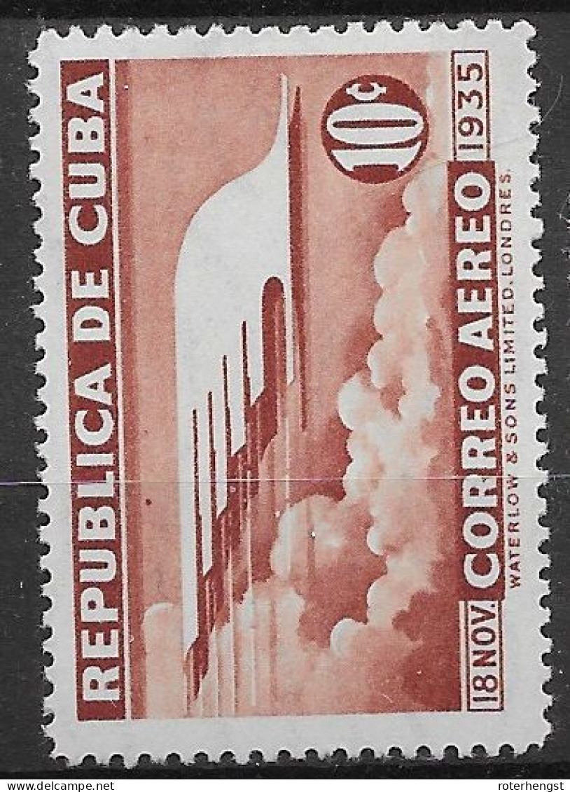 Cuba Airmail Mnh ** 10 Euros 1936 - Luftpost