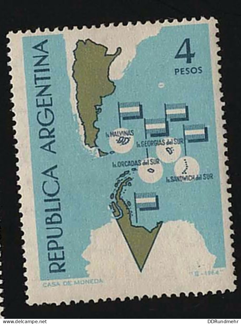 1964 Map Michel AR 835 Stamp Number AR 758 Yvert Et Tellier AR 683 Stanley Gibbons AR 1106 Götig Und Jalil AR 1273 X MH - Used Stamps