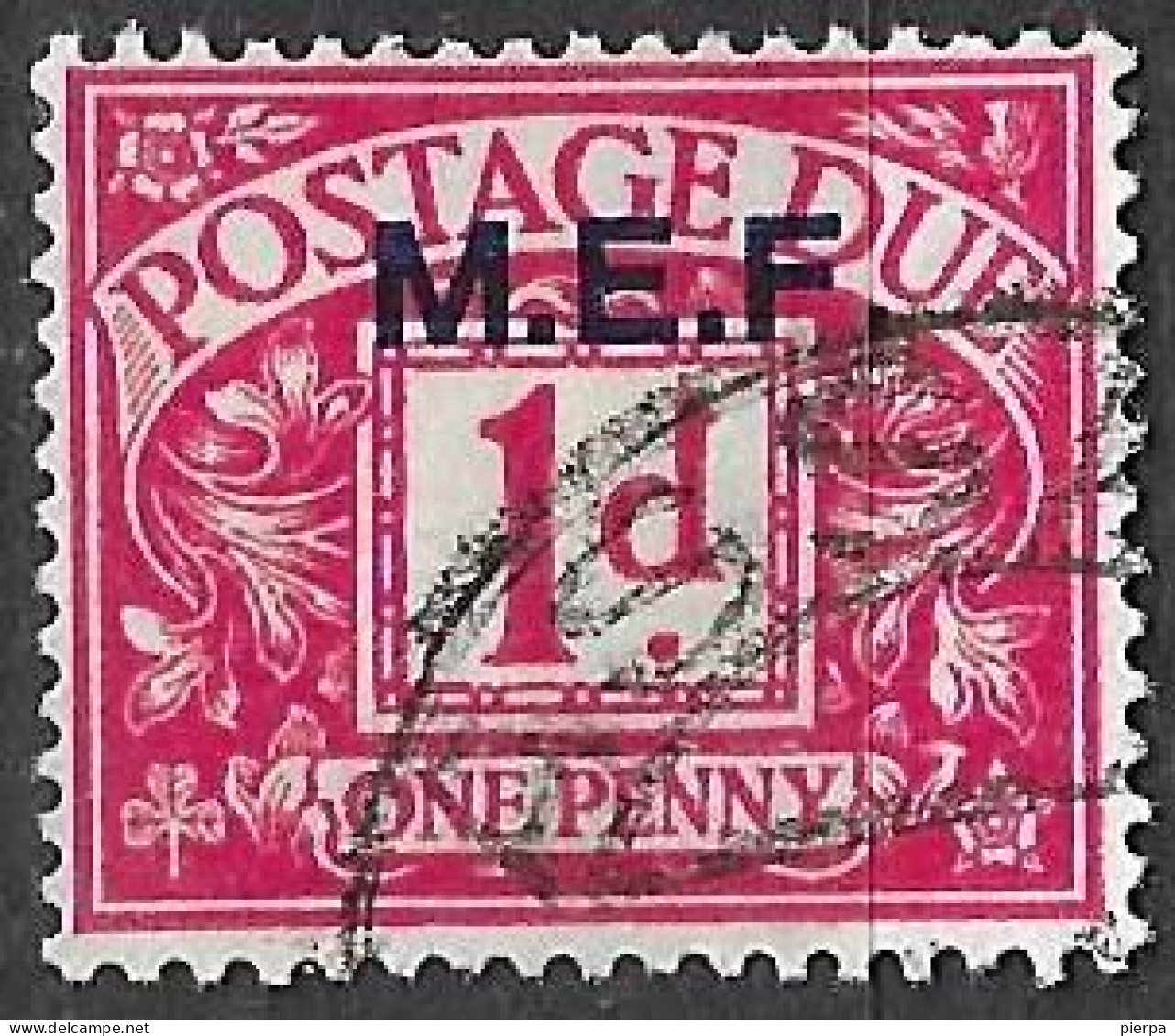 M.E.F. - 1942 - SEGNATASSE - 1D- USATO  (YVERT TX 2 - MICHEL PM 2- SS SG 2) - Britische Bes. MeF