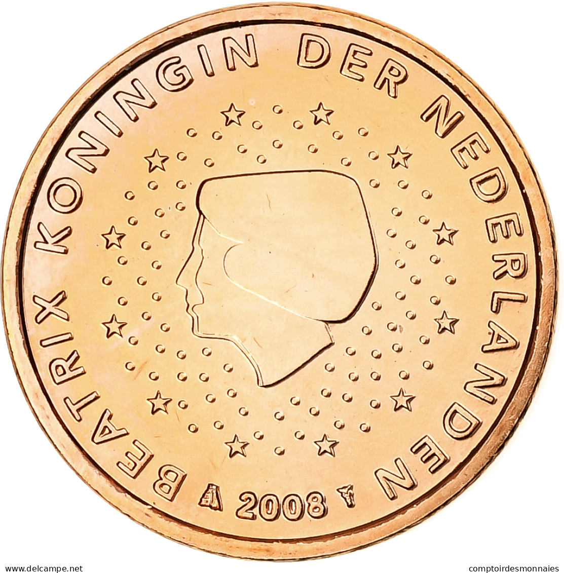 Pays-Bas, Beatrix, Euro Cent, 2008, Utrecht, BU, SPL+, Cuivre Plaqué Acier - Paesi Bassi