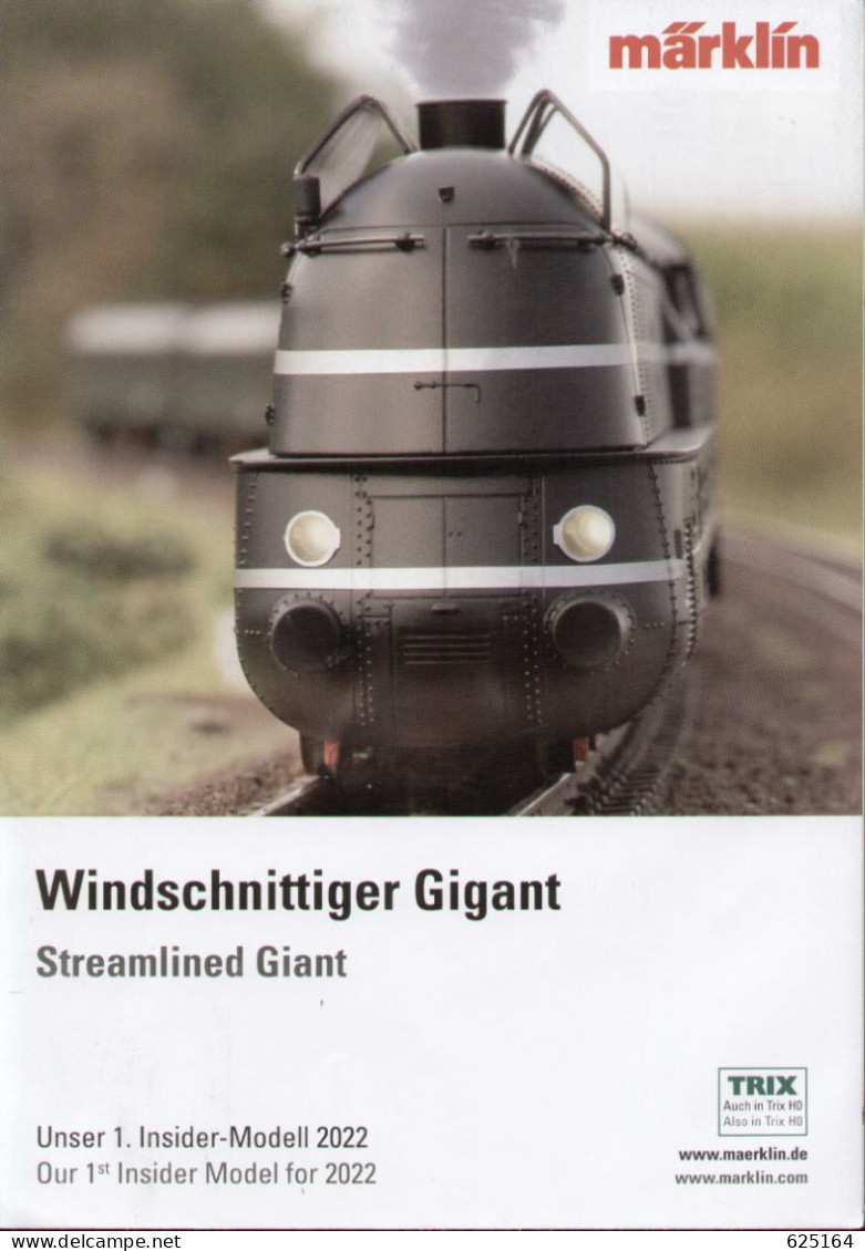 Catalogue Märklin Trix 2022 Blatt Insider-Modell Windschnittiger Gigant 39662 - German