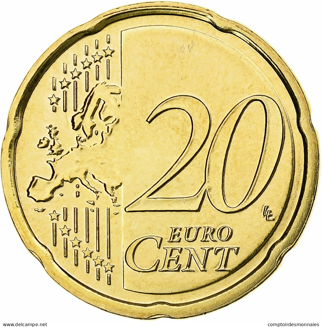 Pays-Bas, Beatrix, 20 Euro Cent, 2008, Utrecht, BU, SPL+, Or Nordique, KM:238 - Paesi Bassi