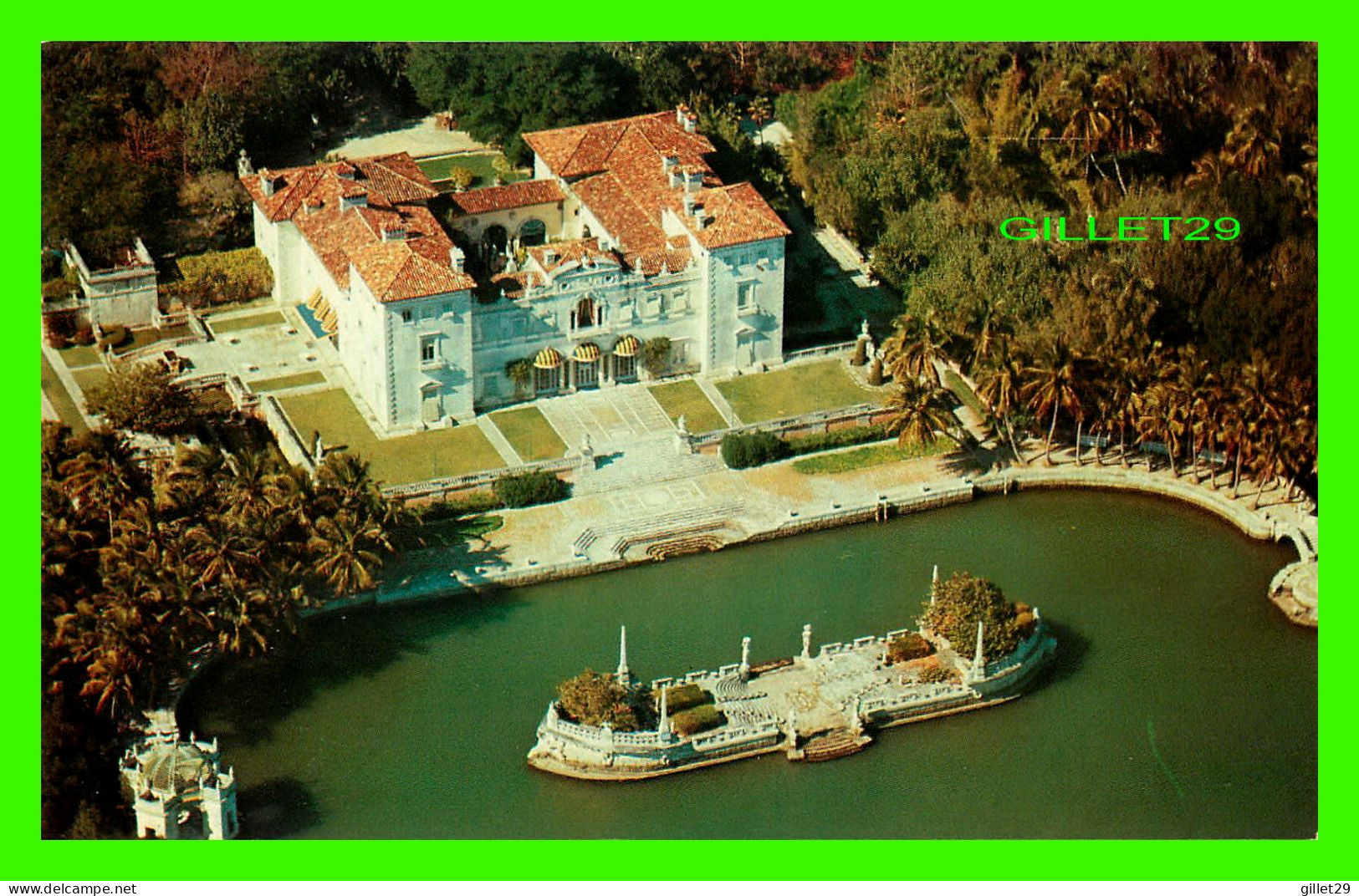 MIAMI, FL - VUZCAYA, DADE COUNTY ART MUSEUM - HOUSE OF JAMES DEERING - KOPPEL COLOR CARDS - FNC - - Miami