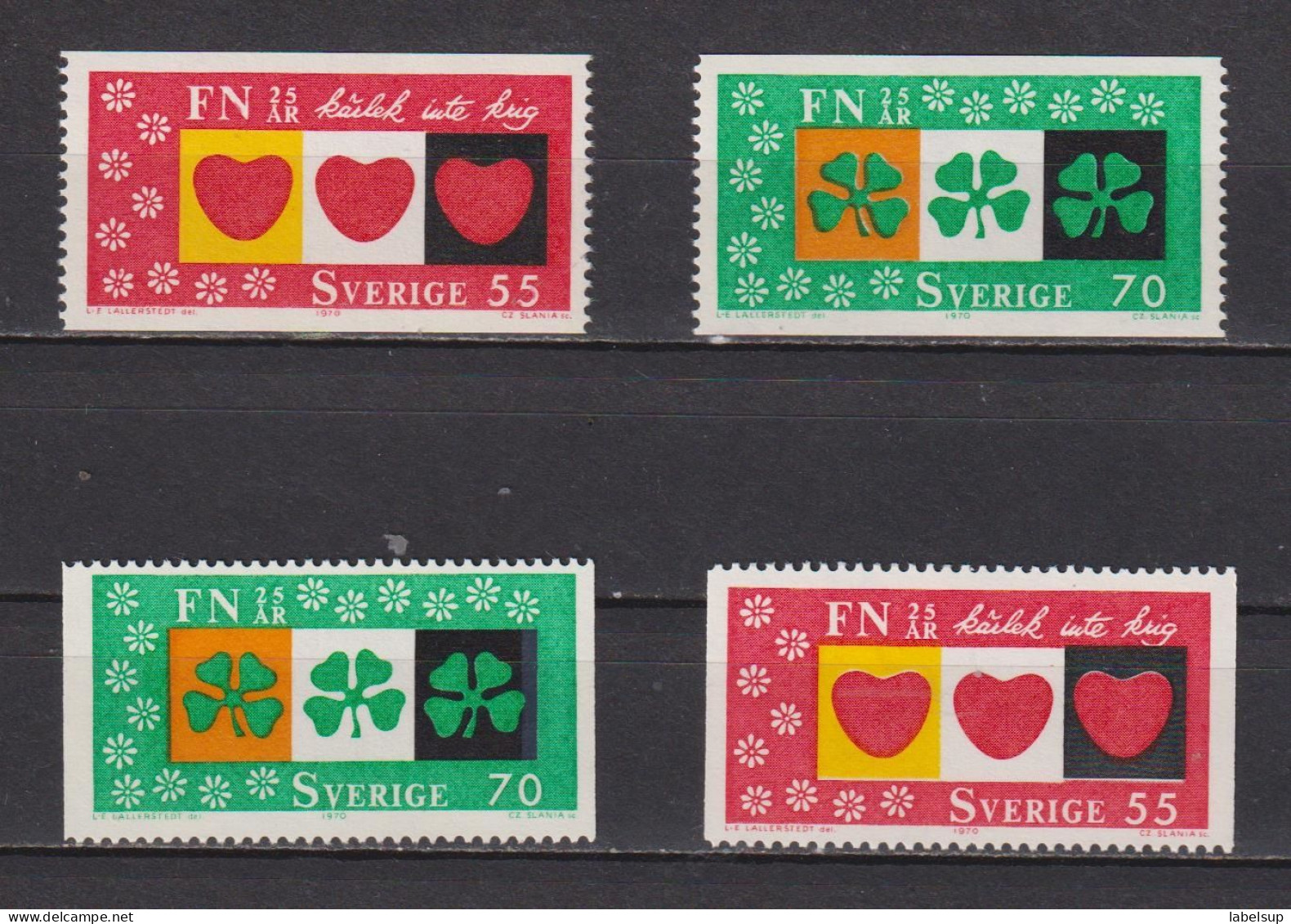 Timbres Neufs** De Suède De 1970 YT 671 à 672 MI 690 à 691 - Unused Stamps