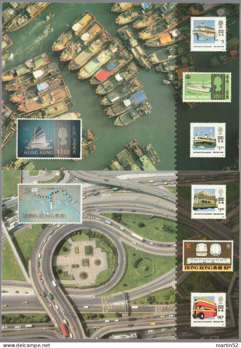 Hong Kong 1997: Postcard-Set Stamp-Exhibition N° 3-8  With HOLOGRAM On Each Picture-side (ungelaufen Non Circulé Unused) - Hologrammes