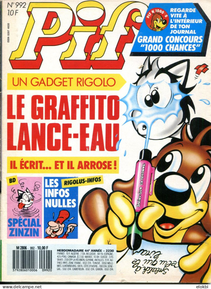 Pif Gadget N°992 - BD Comiques - Pif Gadget