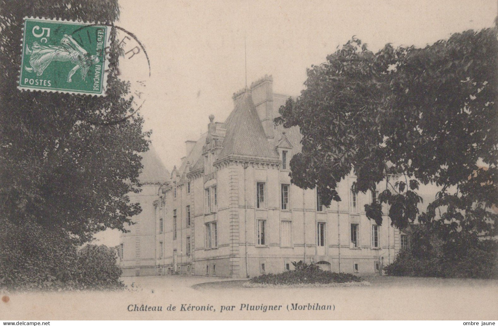 IS - 56 - PLUVIGNER - Lot de 4 cartres - rue de l'église - la place - chateau keronic - etang keronic