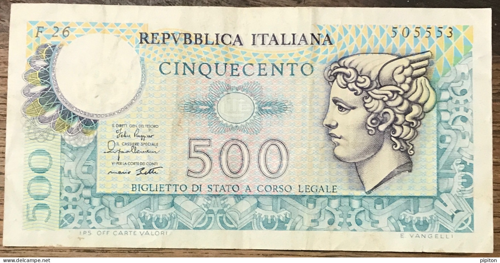 Billet De 500 Lires Italie - Andere & Zonder Classificatie