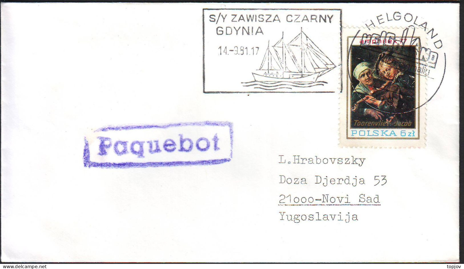 POLAND - S/Y ZAWISZA CZARNY - PAQUEBOT  HELGOLANDL - 1981 - Arctische Expedities