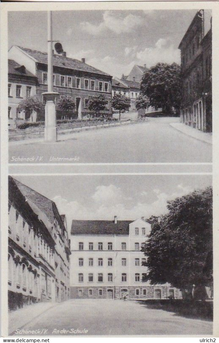 AK Schöneck - Vogtland - Untermarkt - An Der Schule - Ca. 1930 (67543) - Vogtland