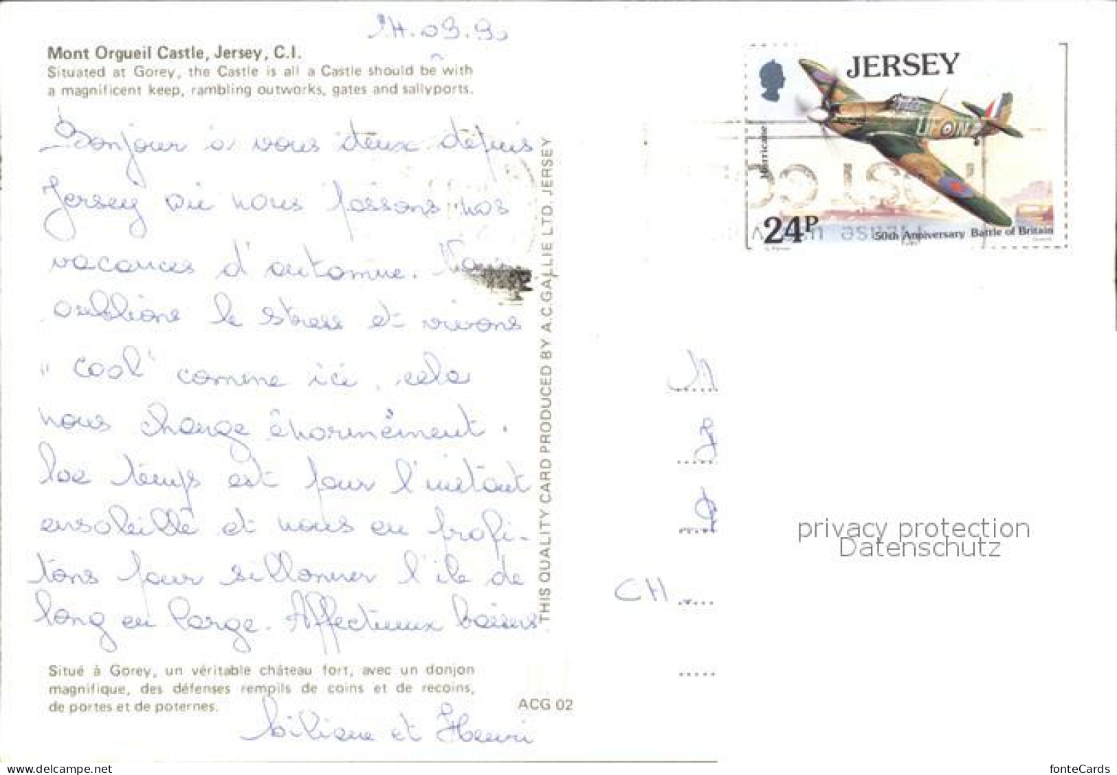 72562620 Jersey_City Mont Orgueil Castle Segelboote - Altri & Non Classificati