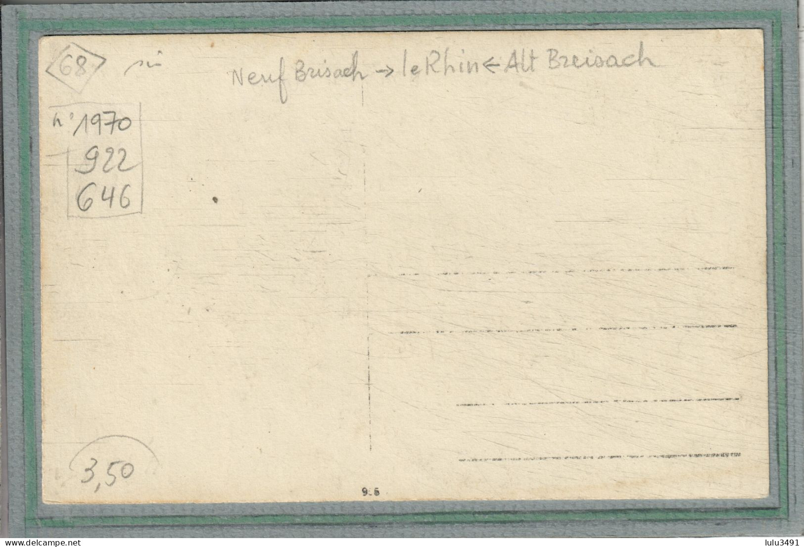 CPA-NEUF-BRISACH (68)-Baraquement De Douane Et Poste Militaire Près Du Pont Sur Bateaux Sur Le Rhin -Vue De Alt-Breisach - Neuf Brisach