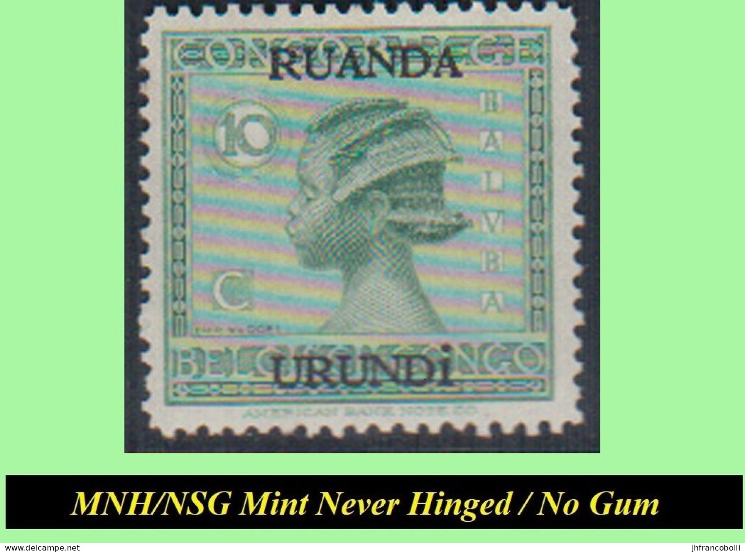 1929 ** RUANDA-URUNDI RU 079/080 MNH/NSG VLOORS + OVERPRINT  ( X  2 Stamps ) [ NO GUM ] - Ongebruikt