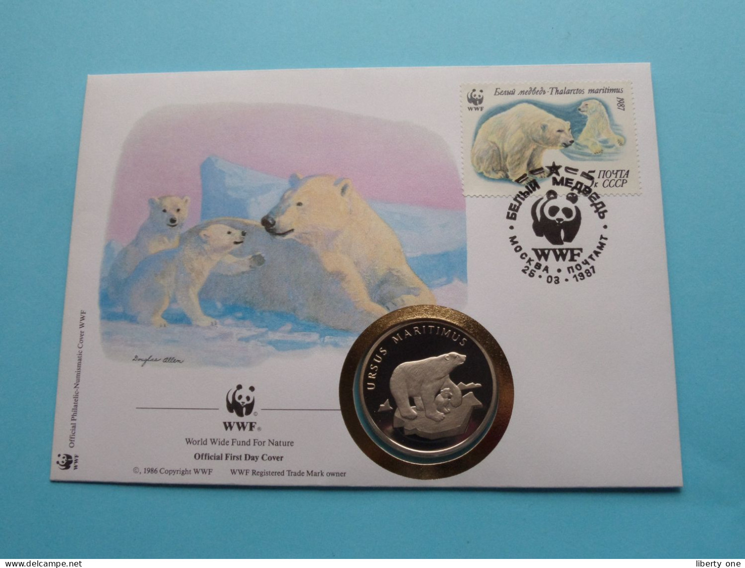 URSUS MARITIMUS WWF 1986 ( Stamp Mockba 1987 ) Numisbrief ( Zie/See Scans ) Numismatic Cover WWF ! - Sonstige & Ohne Zuordnung