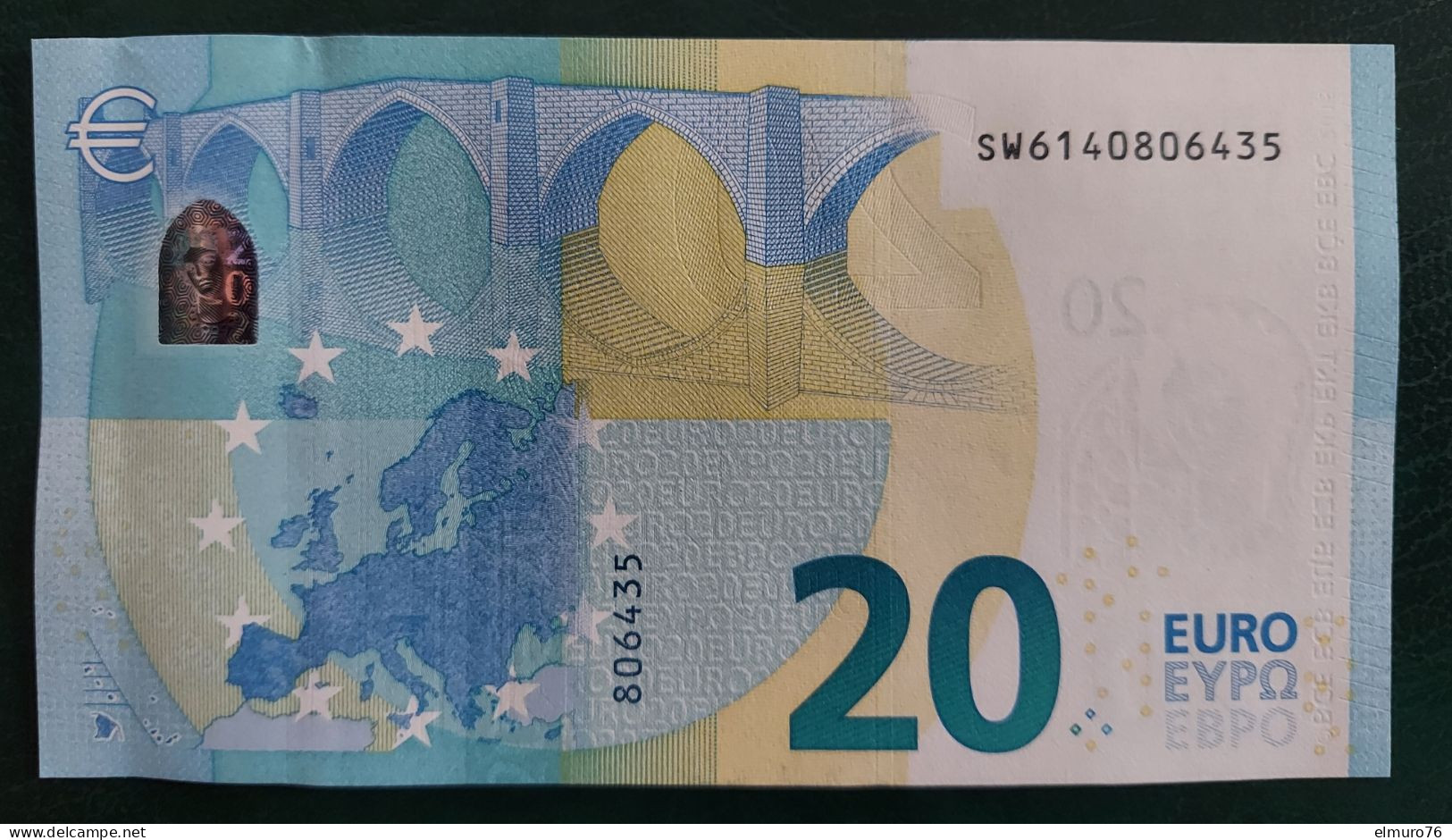 20 EURO S026F2 Serie SW Lagarde Italy Ch 14 Perfect UNC - 20 Euro