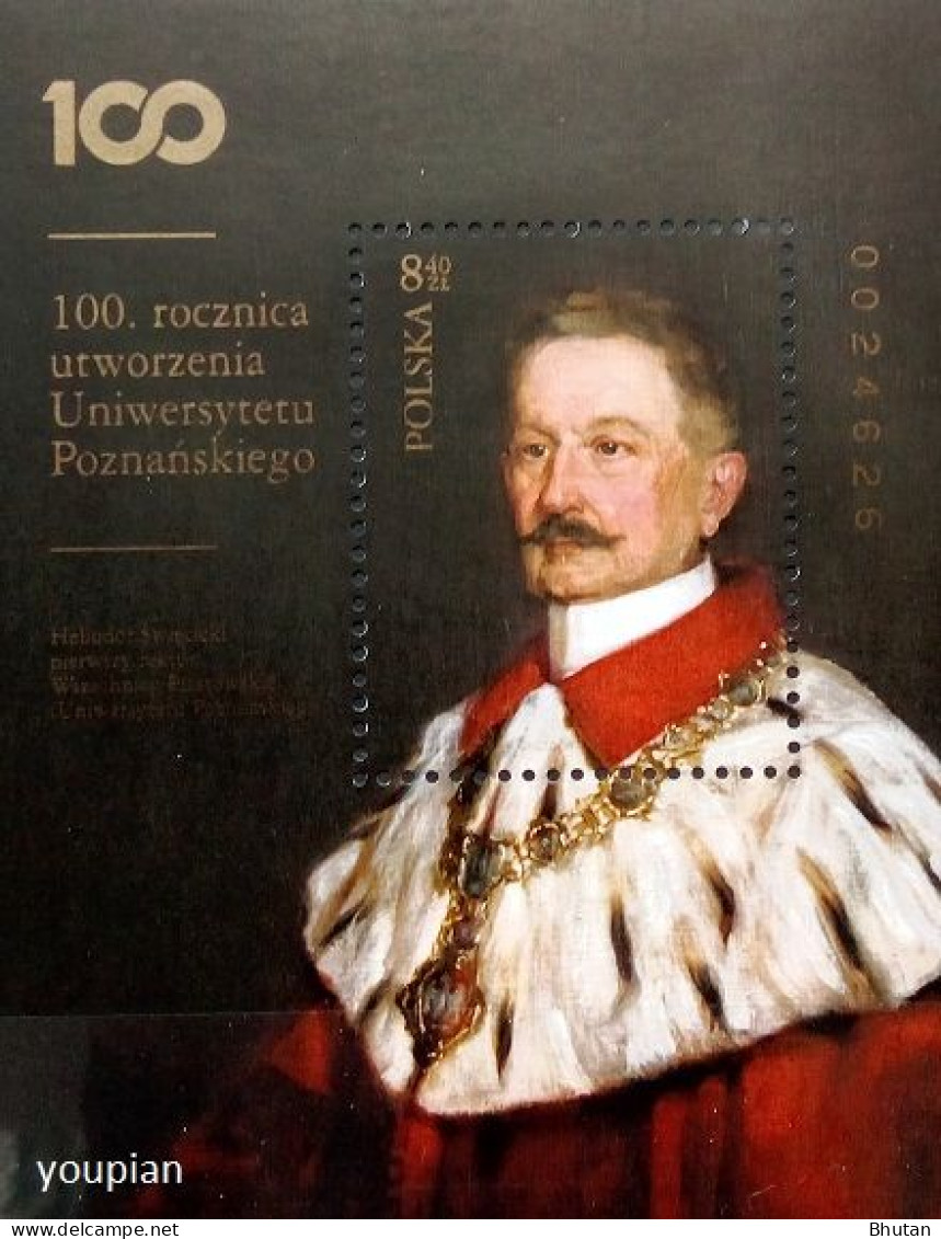 Poland 2019, 100th Anniversary Of The Establishment Of The Poznań University, MNH S/S - Ongebruikt